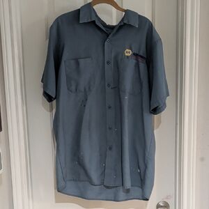 Vintage Napa Auto Parts Men's Gray Button Down Work Shirt XL